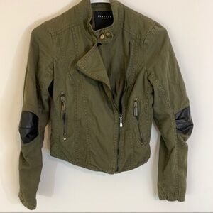 Therapy Sidecar Moto Jacket Faux Leather Elbow